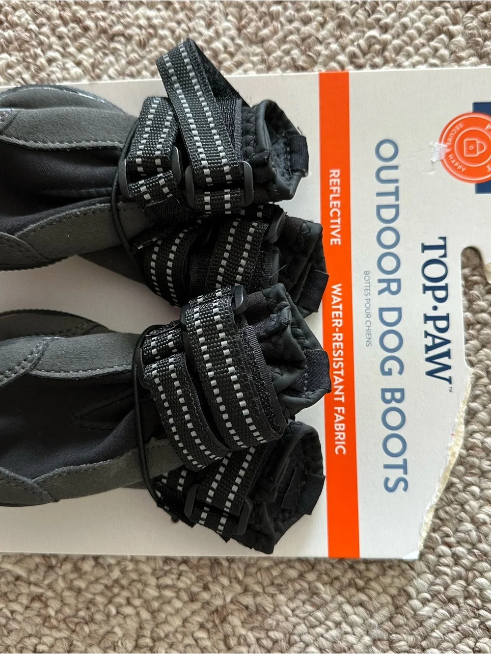 Top Paw Black and Gray Outdoor Dog Boots